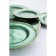 Glass dessert “Emerald”, d = 21.5 cm, green color with gold tap