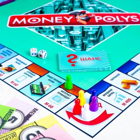 Board Economic Game "Money Polys", 60 cards, 8+-3