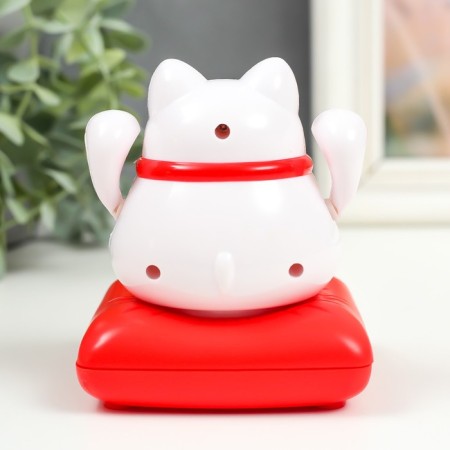 Plastic pendulum from the solar battery "Cat Mani-Neko with fan" 8.5x7x7 cm-2