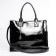 Bag Female genuine leather, black 37x12x30 cm