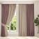 Set of curtains "Canvas", size 200x270 cm, 2 pcs, dusty rose, beige color
