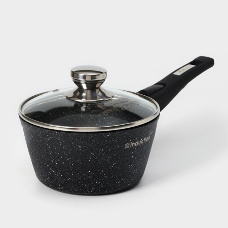 Black Black bucket Induction Pro, 1.7l, glass cover, removable handle, black color
