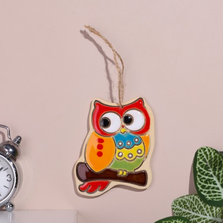 Panel "Owl", 7 cm, Mayolik-6