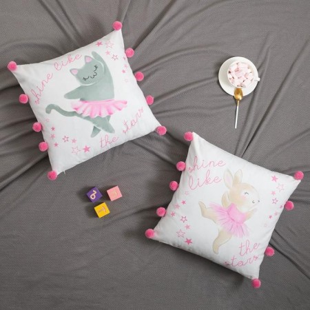 Pillowcase decorative Ethel "cat" 40x40 cm, 100% polyester-1