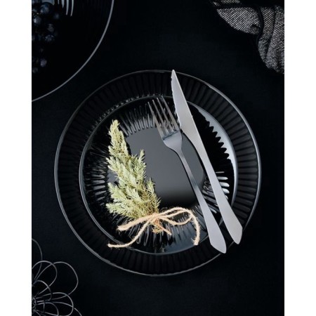 Dining plate luminarc cottage black, d = 25 cm, glass, black-1
