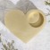 Summary "Heart Big. Marble" from gypsum, 10,5x9x4.5cm, gold