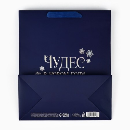 Package Gift New Year's "Miracles in the New Year", holography, ML 23 x 11.5 x 27 cm, New Year-5