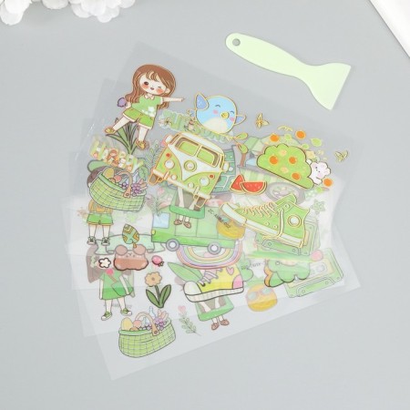 Plastic sticker "Child" mix set 6 sheets and blade1,5x16.5 cm-4