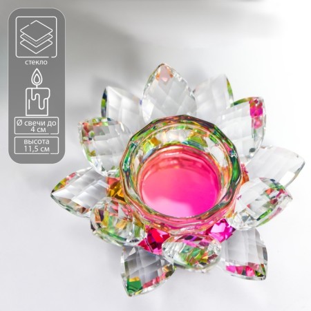 Glass "Lotus Rainbow" Diam 11.5 cm