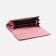 Women's wallet on the button, pink color