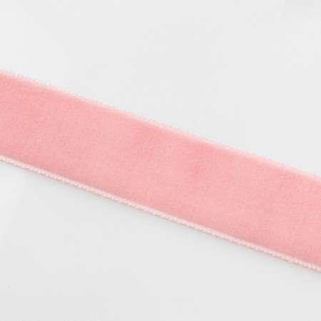 Velvet tape, 20 mm, 18 ± 1 m, pink color No. 08-2