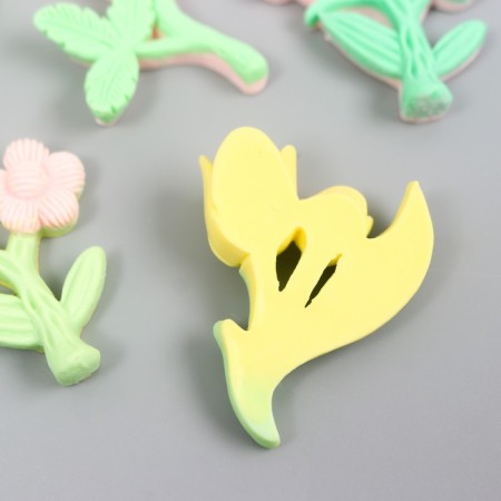 Decor for creativity Plastic "Garden Flower" set 8 pcs mix 2.6x4x0.7 cm-2