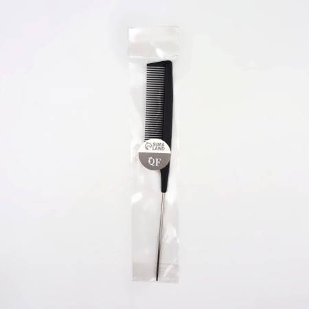 Antistatic comb, with a metal tail, carbon, 22 × 3 cm, black color-6