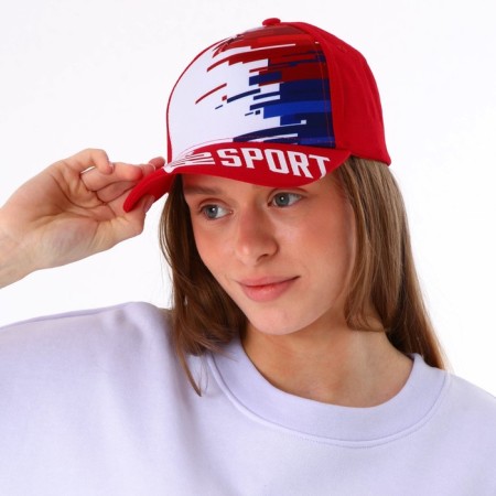 Women's cap RU Sport, Red color, rr 56-8