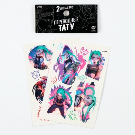 Translated tattoos "Girl with bazuka", 2 sheets