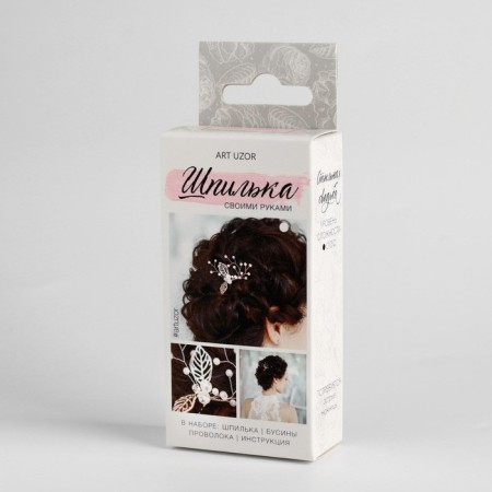 Set for creativity. Wedding hairpin "Snowthrough shine"-1