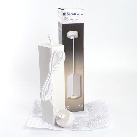 Ceiling light Feron ML1748, IP20, GU10, 35 W, 60x60x280 mm, white color-7
