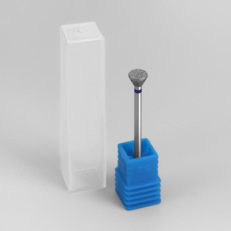 Diamond milling cutter for pedicure, average grain, 6 × 4 mm, in a plastic case-3