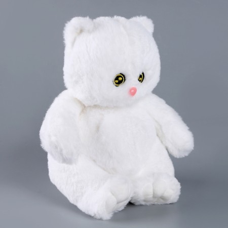 Soft toy "cat", 25 cm, white color-1