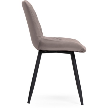 Stol on a metal frame Baoine used metal/velor, black/latte 50x55x83 cm-5