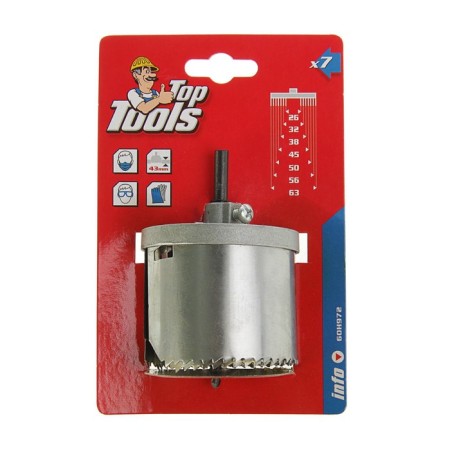 A set of crowns TOP Tools 60H972, with a centering drill, 26-63 x 43 mm, 7 pcs.-3