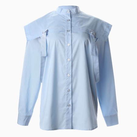 Women's blouse Minaku: Casual Collection Blue Color, Rr. 50-5