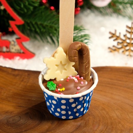 New Year. Figure chocolate "Hot chocolate with marshmallow" Snowflake ", 47 g-2