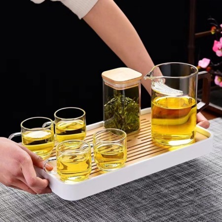 A set for a tea ceremony of 7 items, for 4 persons, a cup, a kettle-1
