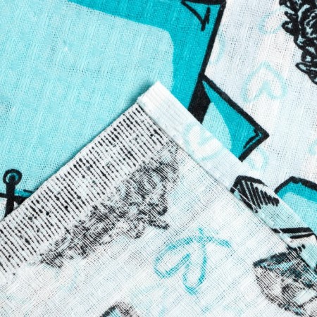 Set for the Ethel Sauna "Mint Mood" Pareo with a bow+towel 80x150 cm+dressing, 100% HL-9