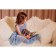 Soft toy "Bunny Li", with a book, girl