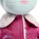 Soft toy "Dragon Daisy in a pink sheepskin coat", 25 cm, mint color