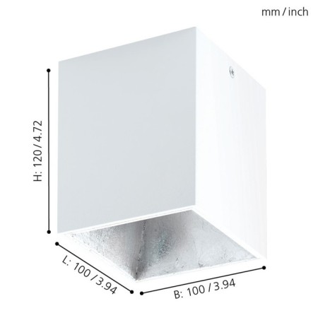 FOLASSO 1x3.3W lamp LED white 10x10x12 cm-1