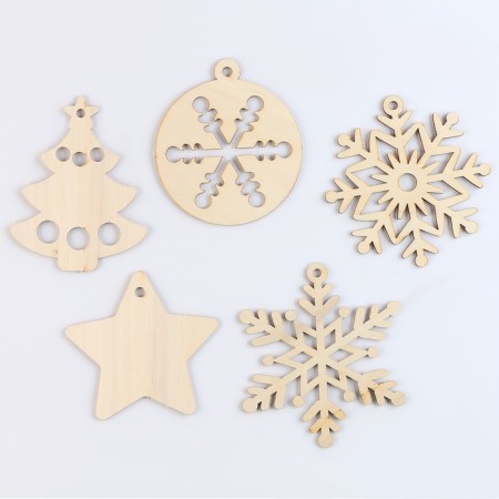 Set for creativity "Draw in the EBRU technique" New Year, A5+5 Christmas tree decorations-2