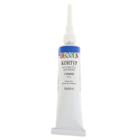 Cut on glass and ceramics 18 ml, ZHK Decola, blue, (5303515)