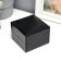 Casket to the leatherette to the clock 1 department "Black on black" 7x9.5x9.5 cm