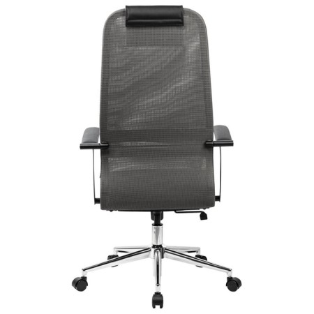 Кресло для руководителя BRABIX PREMIUM Ultimate EX-801 хром, сетка Х2, черный/серый-4