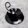 Climber "Flower N" metal per 1 candle, 9x3.5 cm, black