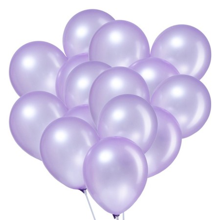Latex ball 12 ", metal, set 100 pcs., Lilac color-1