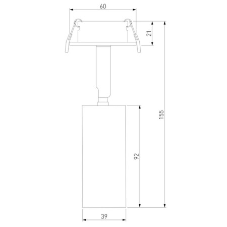 Lamp ceiling Elektrostandard, Diffe LED 8 W, 39x39x153 mm, IP20, white, black color-2