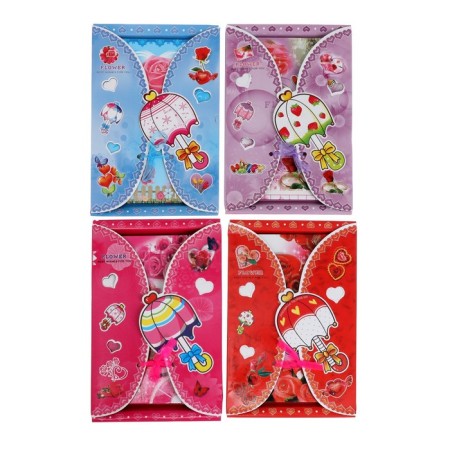 Notebook in a gift box, on a lock, A6+, 50 sheets, line "Umbrella", mix