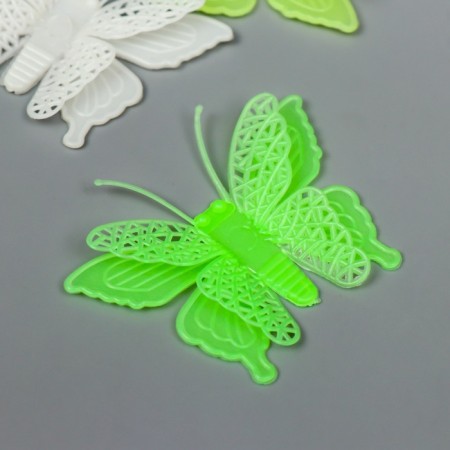 Sticker phosphorus plastic "openwork butterflies 6x5 cm" set 6 pcs 17x12 cm-2