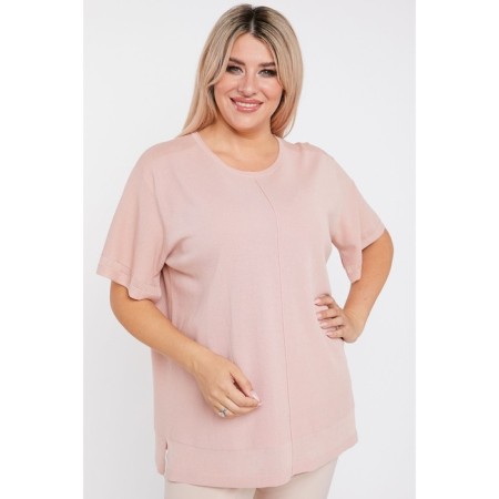 Female jumper luxury plus, size 56, pink color