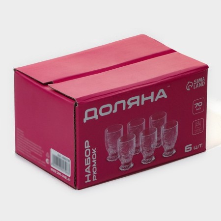A set of glasses of the windows "Pleo", 70 ml, 5.2 × 7.5 cm, 6 pcs-5