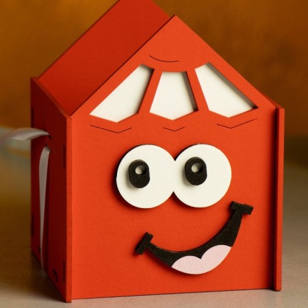 Kashpo "Funny Pencil", 9.5x9.5x12.5 cm, oak, red-3