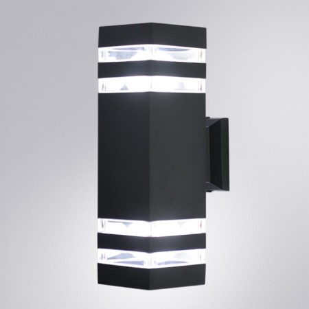 Street wall lamp Arte Lamp Heather A4413al-2BK, E27, 2x20 W, 9x14x30 cm, black-1