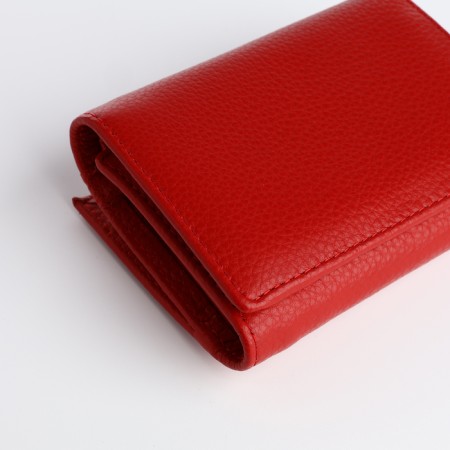 Women's wallet on magnet, red color-3
