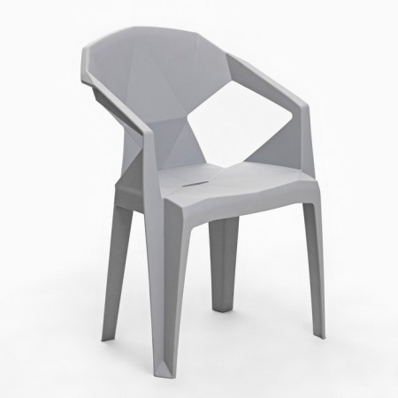 Armchair for the garden "Epica" gray, max. load 120 kg, 41.5 x 56.5 x 81 cm