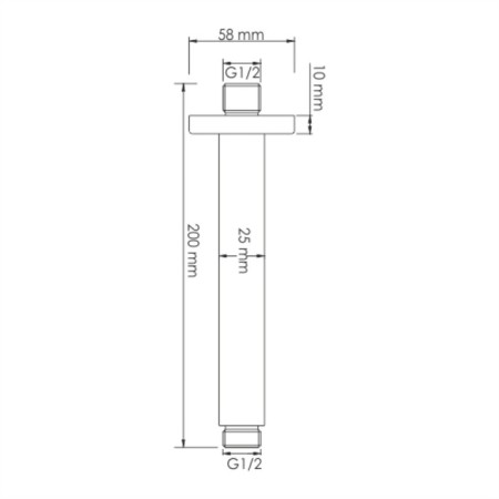 The upper outline for the shower is Wasserkraft A152, brass, black-1