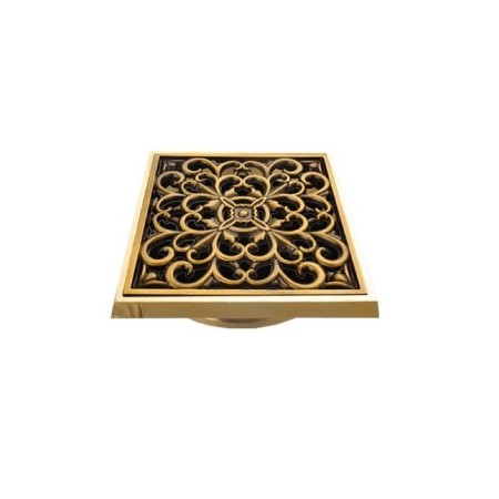 Gag Bronze de Luxe 21962, d = 100 mm, 100x100 mm, with a frame and a designer "Patterns"