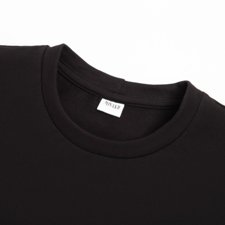 Women's T-shirt Basic Line Color Black, Rr. 48-5